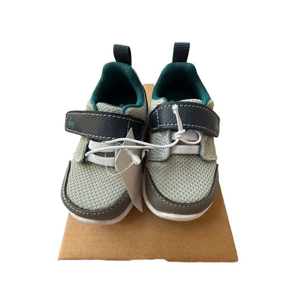 NIB See Kai Run Toddler Gray/Blue Stryker Lace Sneakers Size 4
